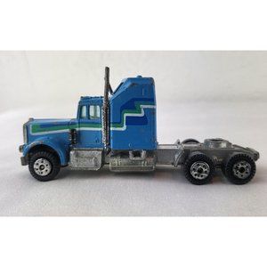 Yatming Kenworth Conv W900 Blue Aerodyne Cab Diecast Semi Truck Vintage 1981